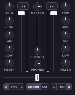Hearhood mix balance controls.
